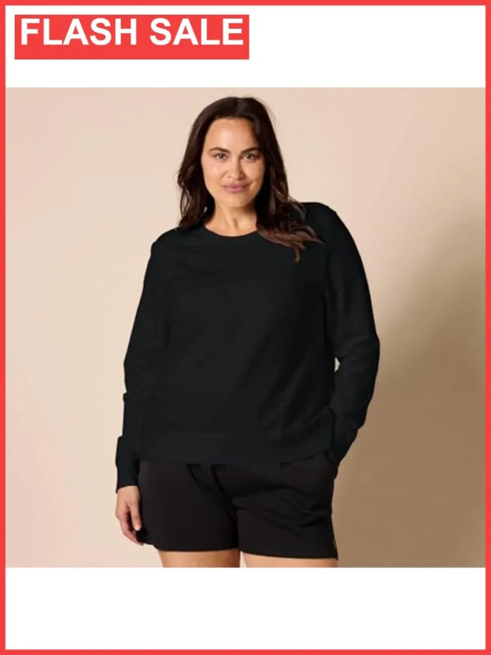 Fleece Crewneck Long Sleeve Pullover Sweatshirt Regular Fit